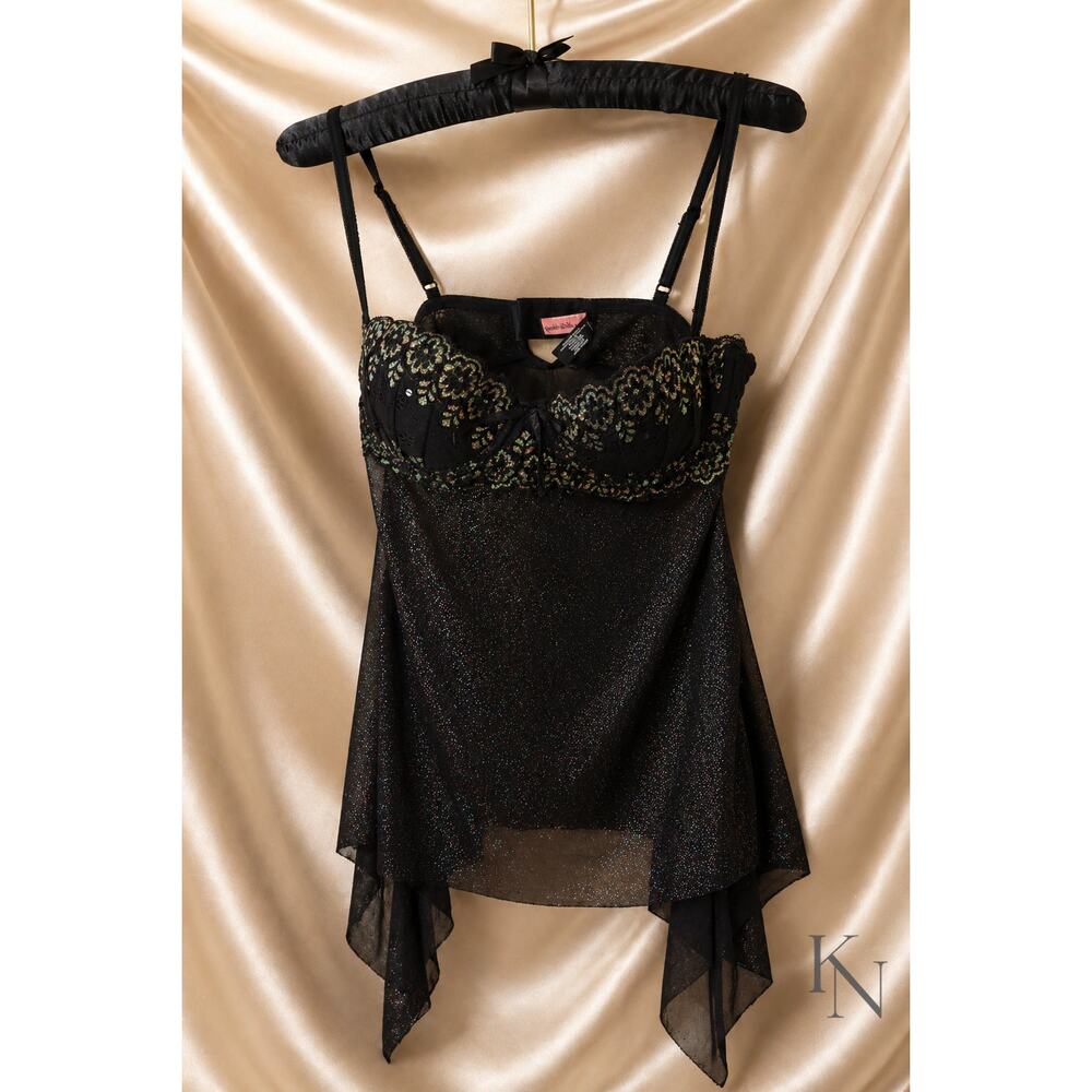 Victoria’s Secret Sexy Little Things Black Sheer Babydoll Slip – Size 36C